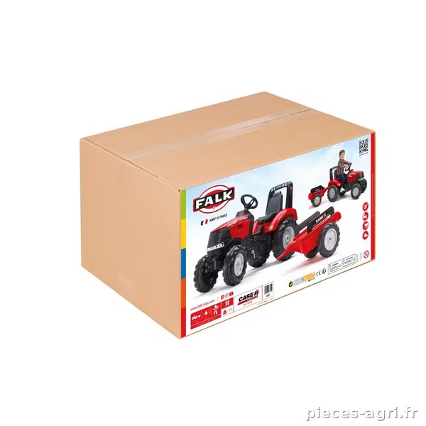 Tractopelle Case IH avec remorque vue 2