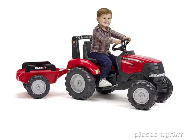 Tractopelle Case IH avec remorque vue 3