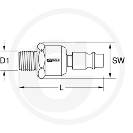KS Tools 1/4'' Coupleur articulé, 56mm · réf. 7885153395