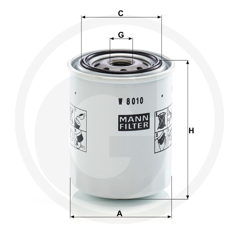 MANN FILTER Filtre de vidange huile de lubrification vue 3