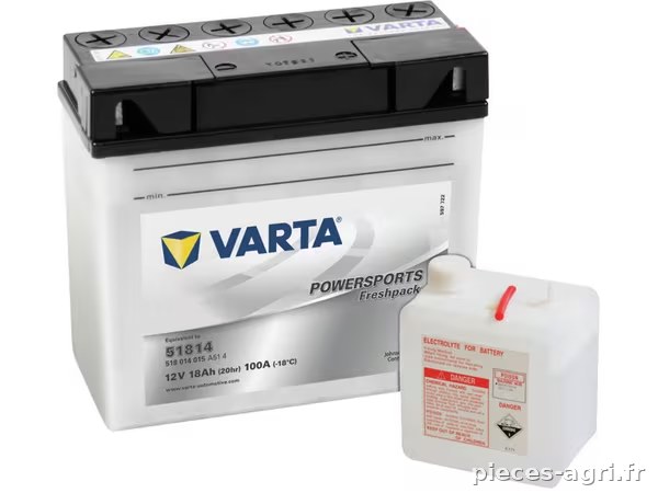 Batterie 12V 18Ah 100A Sports motorisés Freshpack VARTA · réf. 518014010I314PS