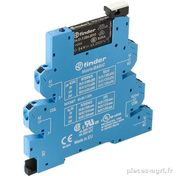 Interface relais MasterBasic 1W 6A 24V AC · réf. 390100245060