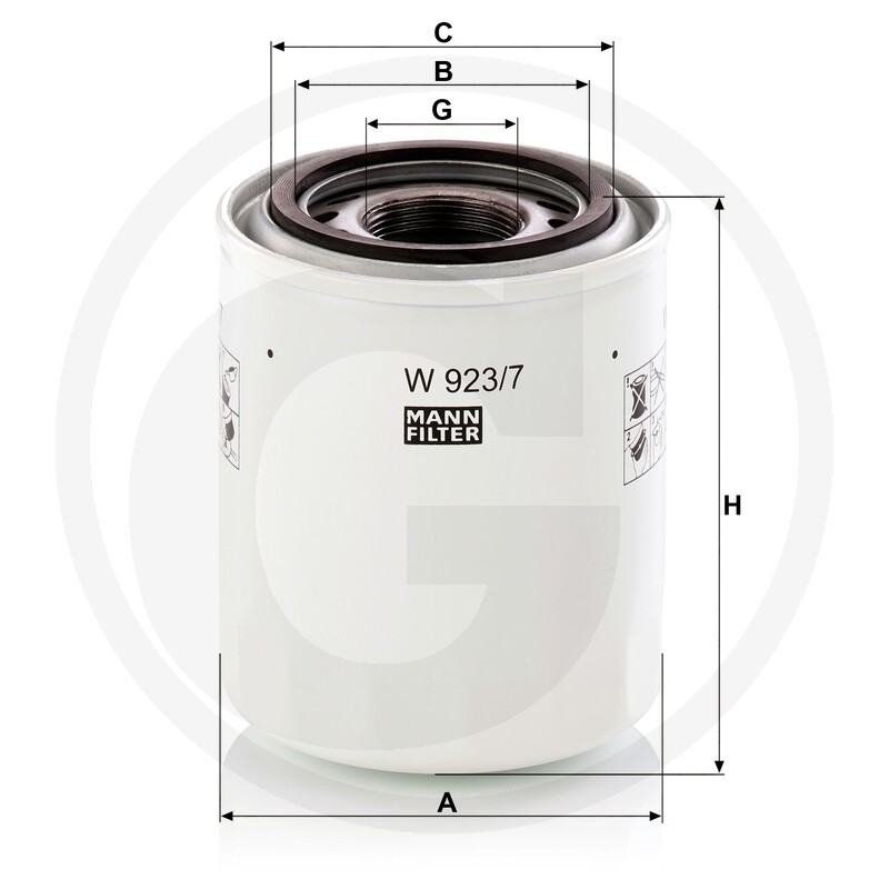 MANN FILTER Filtre à huile moteur · réf. 565W923.7