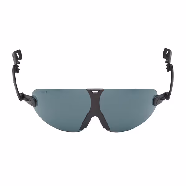 Casque de sécurité avec lunettes de protection intégrées, gris · réf. V9G