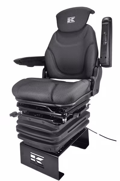 Siège K-Lux, à suspension pneumatique, 490 mm, 12 V, noir · réf. SKL8202510BB