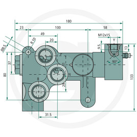 GRANIT Valve de freinage FN12 sans répartiteur manuel vue 3