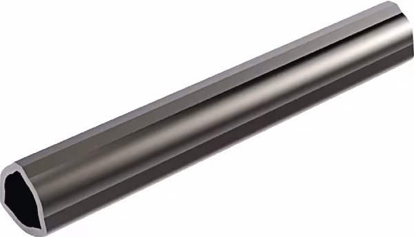 Tube profilé extérieur AB2, triangulaire, diamètre 36 x 29,6 x 3,2 mm, longueur : 1 000 mm · réf. 6103603100