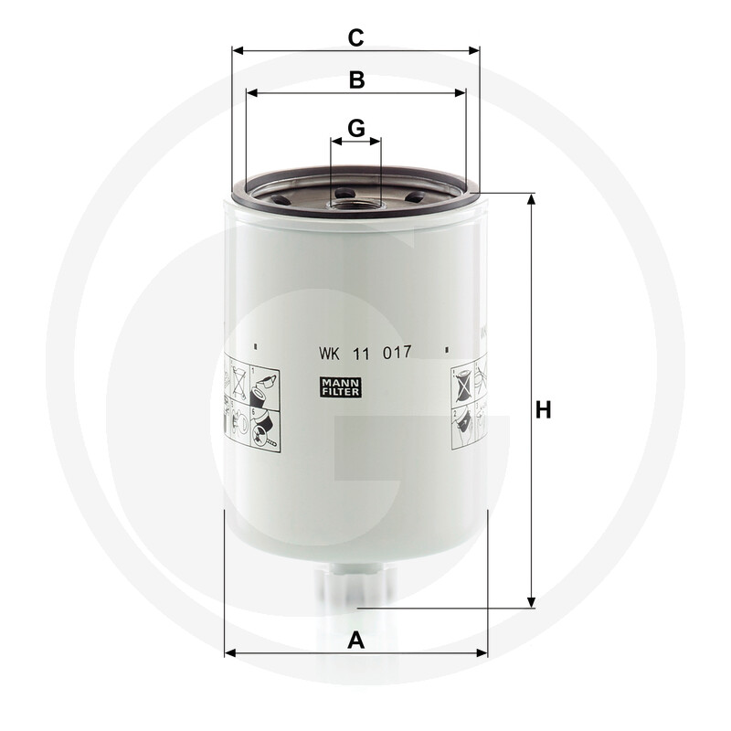 MANN FILTER Filtre de vidange de carburant · réf. 565WK11017