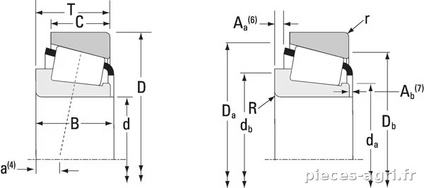 Roulement à rouleaux coniques 21.43x50.01x18.29mm Timken vue 3
