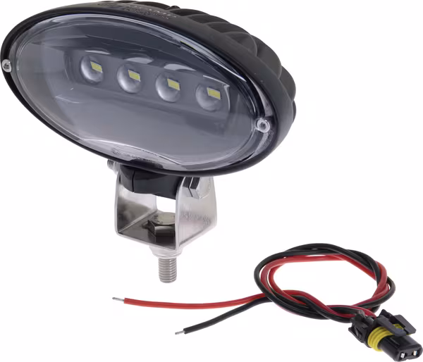 Feu de travail LED 80W 8840lm ovale 10/30V 170x127x79mm, 9006 plug, faisceau large · réf. LA10448B