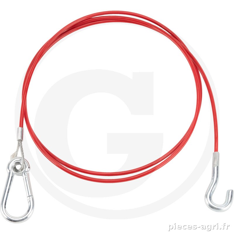 Bierhake Abreißseil L=1600mm Ø4mm Karabiner+Haken · réf. 36775277