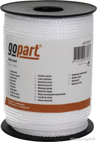 Cordon en nylon PA 3mm x 100m · réf. 603100GP