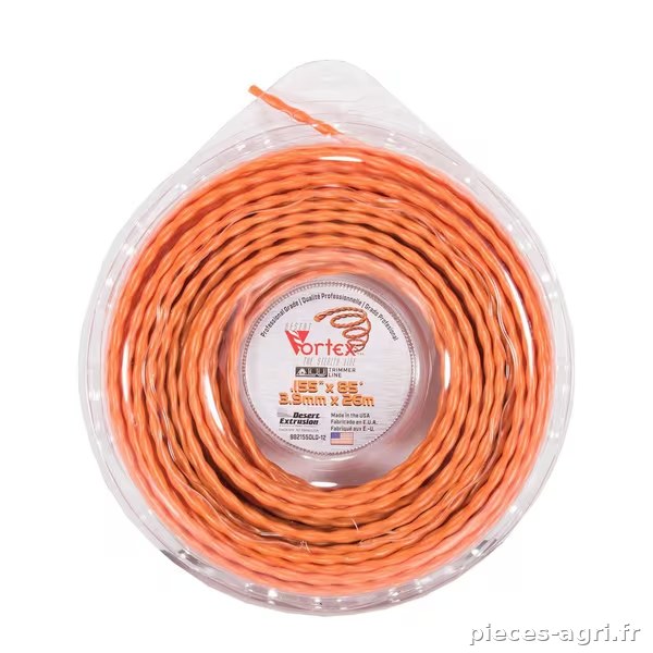 Fil nylon 3.9mm 26m twist, Vortex Alu · réf. NL3926VORA