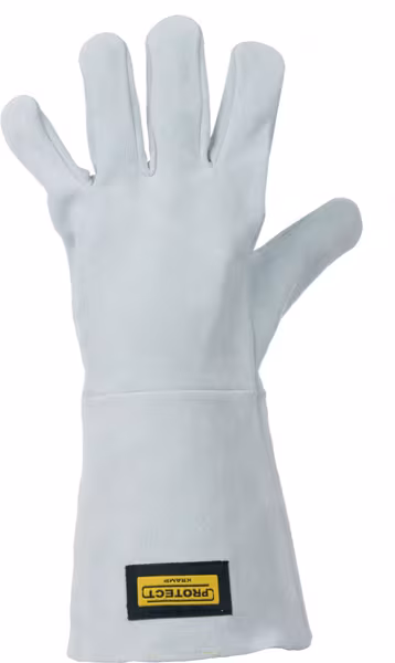 Gants de travail en cuir gris taille 11/2XL Protect par Kramp · réf. KG0800211