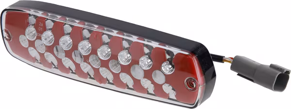 Feu arrière LED, rectangulaire, 12/24V, transparent/ambre/rouge, à visser, ECE, Hella  · réf. 2SK343910057