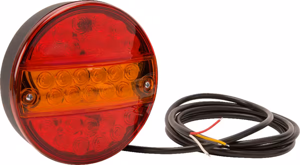 Feu arrière multifonction LED, rond, 12-24V, Ø 142mm, Kramp · réf. LA40041
