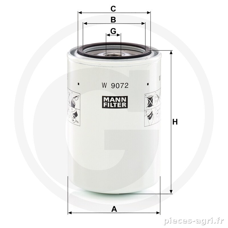 MANN FILTER Filtre à huile moteur · réf. 565W9072