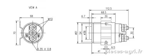 Relais 24V 300A Iskra vue 3