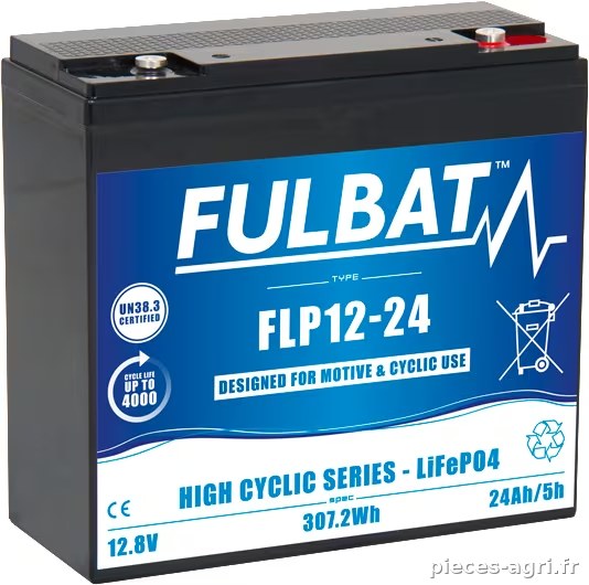 Batterie LITHIUM 12 V 24 Ah · réf. FLP1224