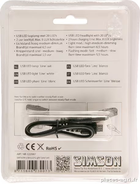 Lampe  LED USB vue 2