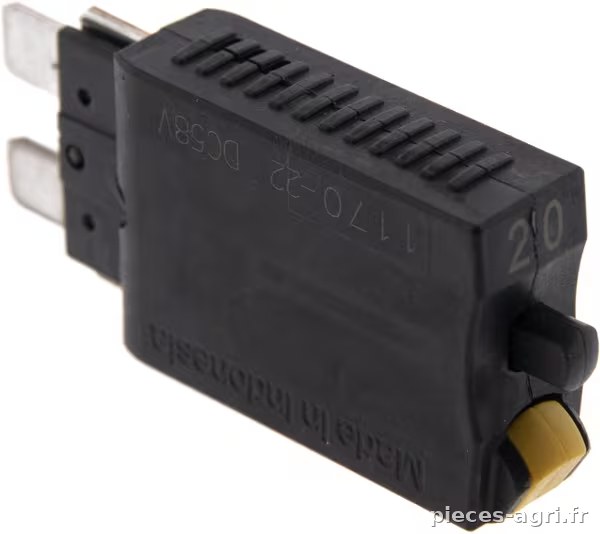 Fusible réinitialisation manuelle thermique 28V 20A longueur 51,6mm jaune E.T.A · réf. SI26020