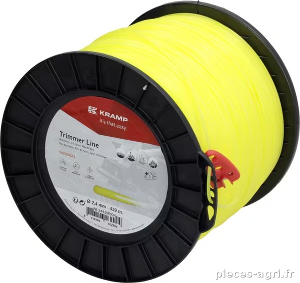 Fil de coupe Ø 2.4mm 439m rond jaune Kramp · réf. NL24439RKR
