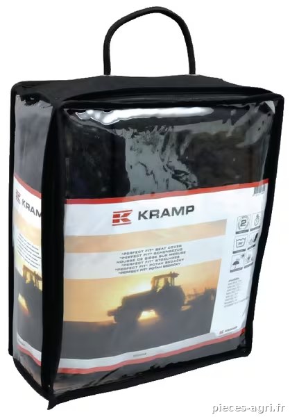 Housse de siège personnalisable, en PVC, noire, conçue pour Grammer · réf. I63346KR