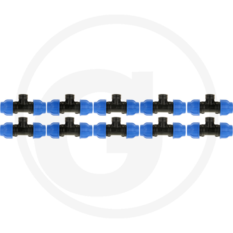 irritec Raccord en T dérivation FF 32x3/4"x32 vue 2