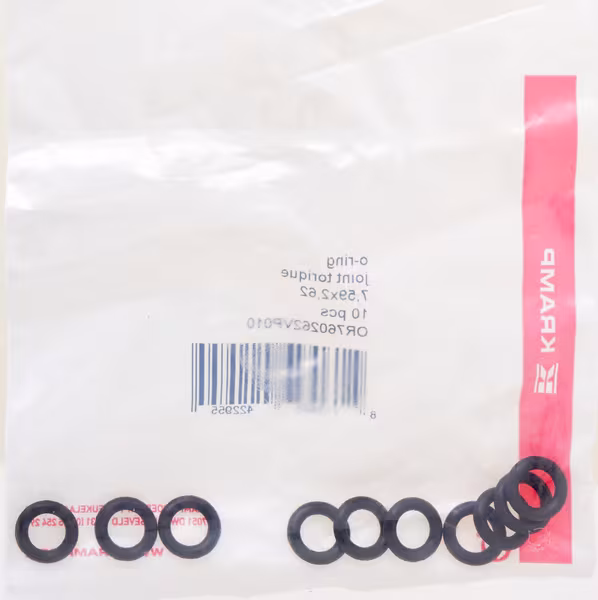Joint torique 7,59 x 2,62 75 shore Viton 10x · réf. OR760262VP010