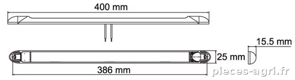 Plafonnier intérieur cabine LED + interrupteur vue 2