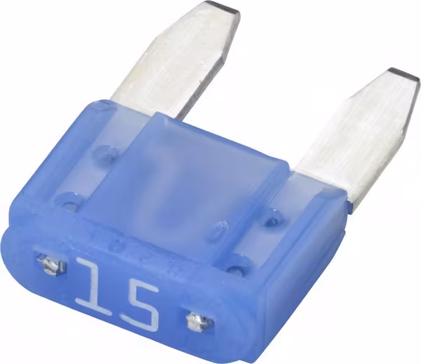 Fusible lame mini 15A longueur 10,9mm bleu pack 50x Hella · réf. 8JS728596151