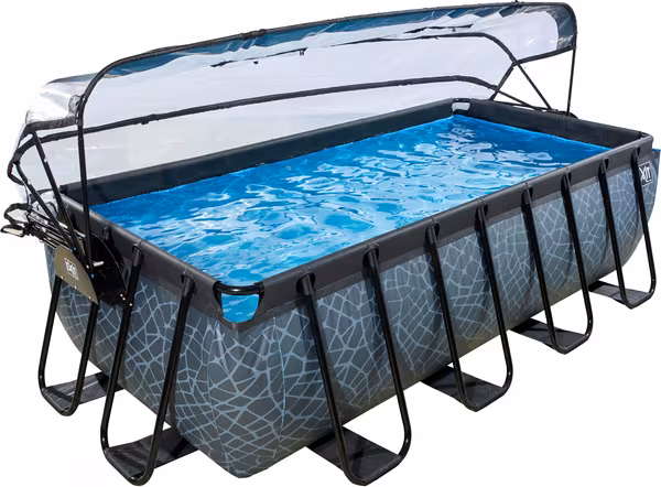 Piscine hors-sol 4x2x1 m pierre vue 2