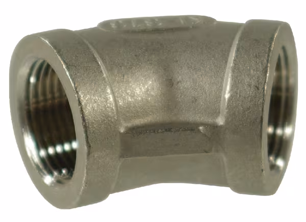 Coude 45° inox 2xF 1" · réf. FG1201RVS