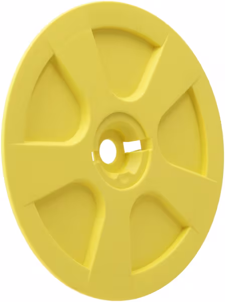 Cache-moyeu arrière jaune · réf. SAU13379