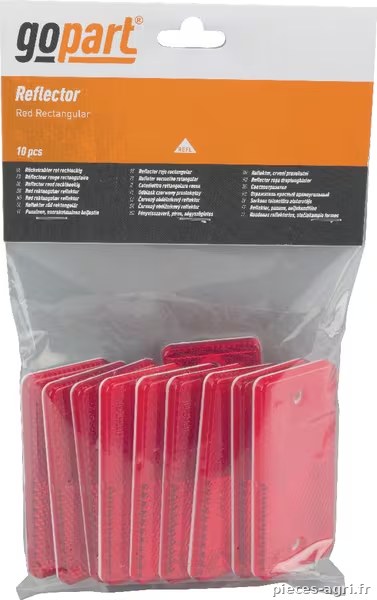 Catadioptre rectangle rouge 94x44mm à visser · réf. LA75003