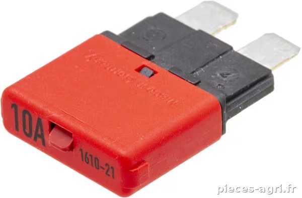 Fusible réinitialisation manuelle thermique 28V 10A longueur 34,4mm rouge E.T.A · réf. SI25010