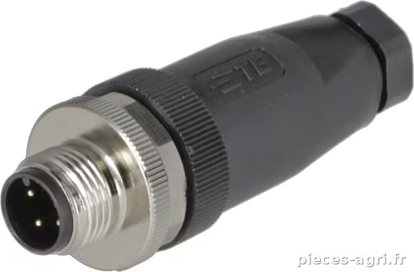 Bouchon d'obturation 4 P. Mâle M12 Code-A · réf. M1204MA18A