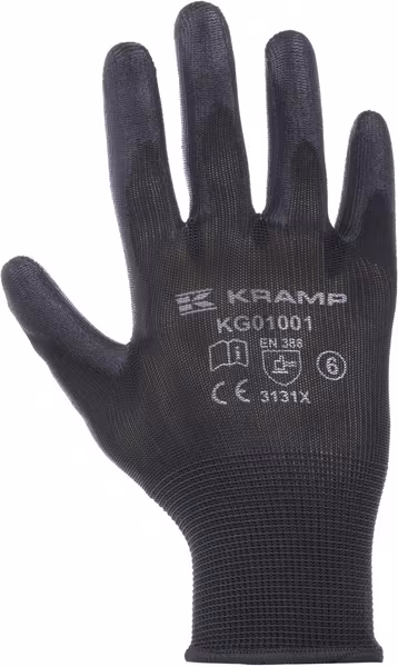 Gants Kramp 1.001 noir 9/L 12 paires · réf. KG0100109P012