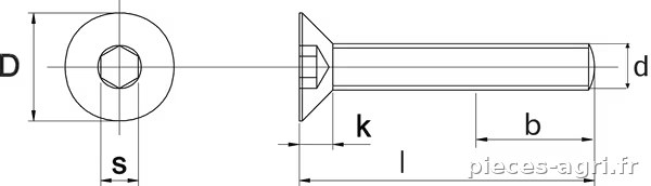 Vis TFHC DIN7991 M24x70 10.9 ZN vue 2