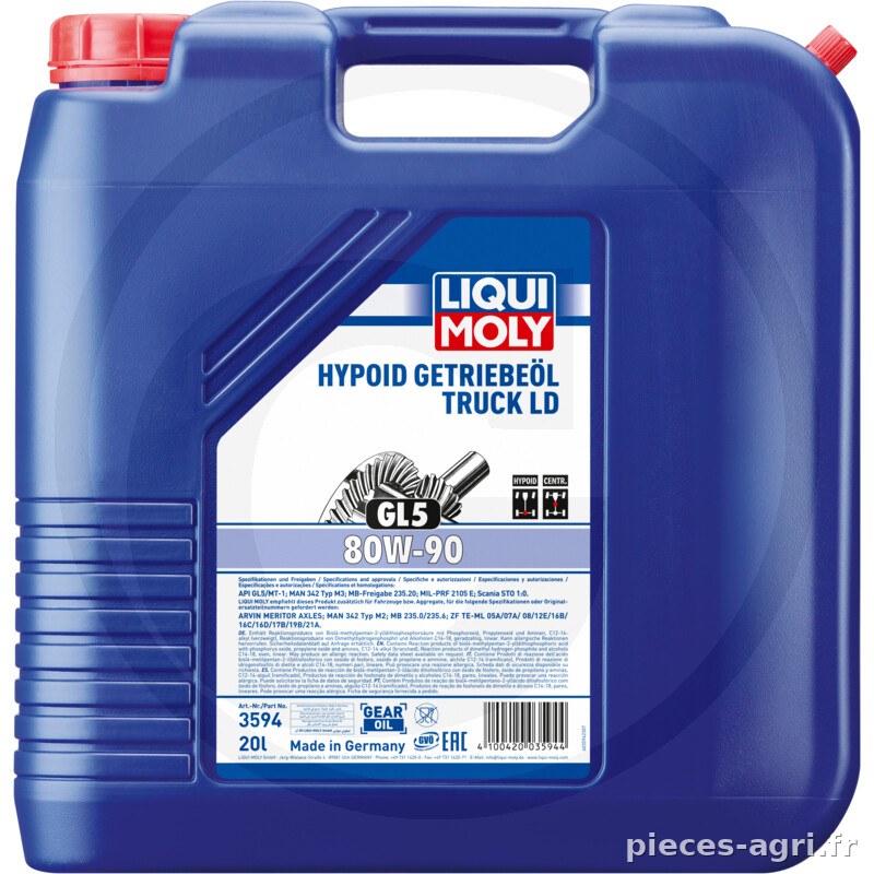 Liqui Moly Huile transm hypoïdes, camion LD 80, 20l · réf. 11991267