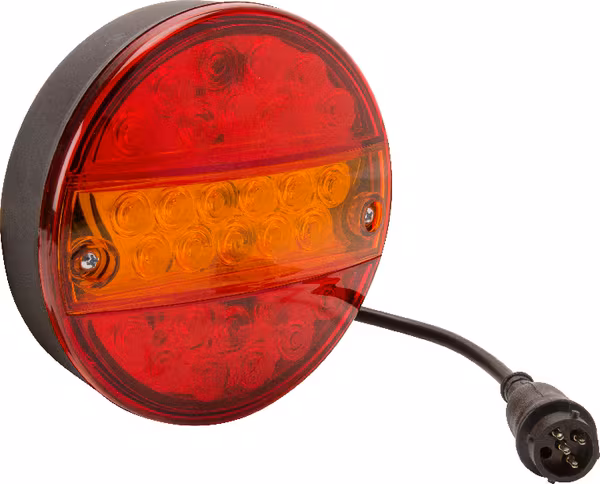 Feu multifonction arrière LED rond 12V 5 poles  Ø 142mm, Kramp · réf. LA40040