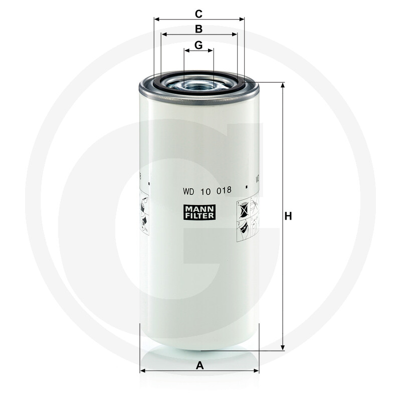 MANN FILTER Filtre hydraulique · réf. 565WD10018