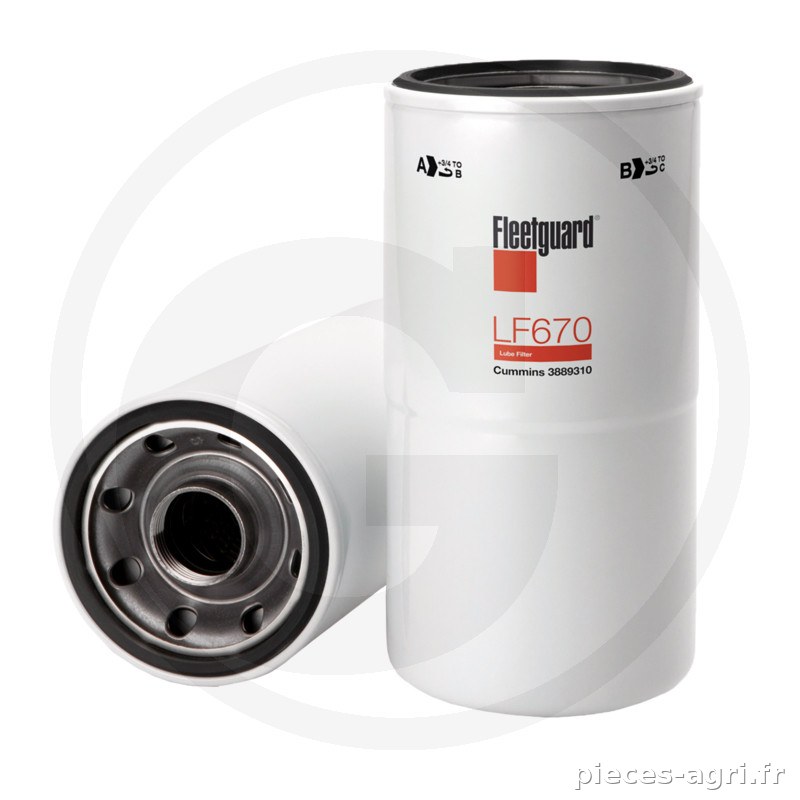 Fleetguard Filtre à huile moteur vue 2