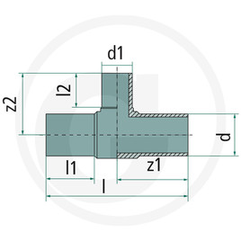 PLASSON Raccord T · réf. 40504053572