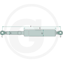 Stabilus Vérin à gaz · réf. 6549700024