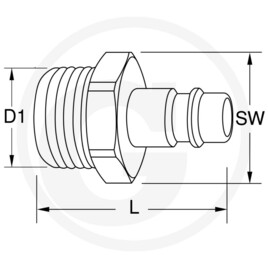 KS Tools Embouts pour coupleurs filetés mâles, G1/4" · réf. 7885153489
