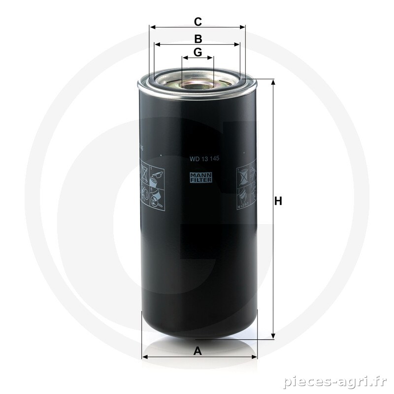 MANN FILTER Filtre à huile moteur vue 3