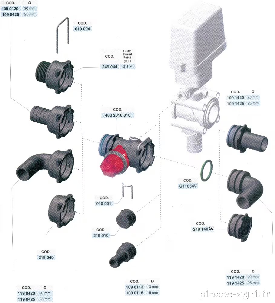 Raccord T7F 1 1/4" M vue 2