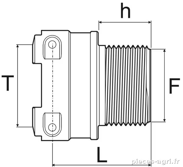 Raccord T7F 1 1/4" M vue 3