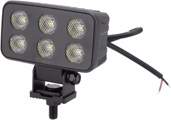 Lampe de travail LED, 60W, 4630lm, rectangulaire, 12/24V, blanc, 115x65x47mm prise Deutsch, faisceau étroit, 12LED · réf. LA10834